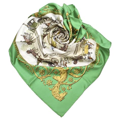 hermes foulard homme vert|pre owned hermes scarves.